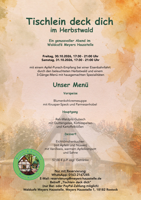 Tischlein deck dich Herbstwald